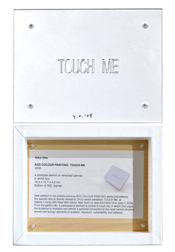pd0122 Yoko Ono TOUCH ME front and back